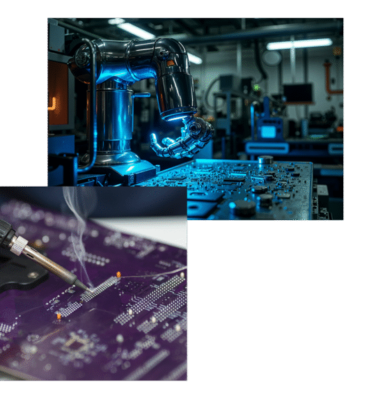 PCB assembly line, Smart bin systems with singling units, Electronic component Feeders, PCB testing machines